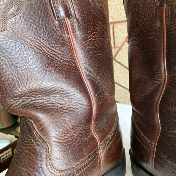 Ariat Brown Leather Roper Boots Men’s 9 main image 7